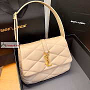Ysl Le 57 Shoulder Bag In Leather Cream 698567 24x18x5.5cm - 6