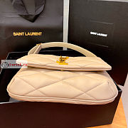 Ysl Le 57 Shoulder Bag In Leather Cream 698567 24x18x5.5cm - 5