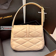 Ysl Le 57 Shoulder Bag In Leather Cream 698567 24x18x5.5cm - 4