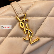 Ysl Le 57 Shoulder Bag In Leather Cream 698567 24x18x5.5cm - 3