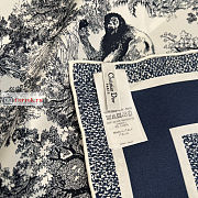 Dior Toile De Jouy Square Scarf Silk Blue - 5