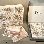 Dior Toile De Jouy Square Scarf Silk Coral Pink - 1
