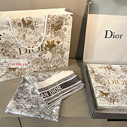 Dior Toile De Jouy Square Scarf Silk Gray - 1