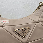 Prada Nappa Shoulder Bag In Leather Beige 24x17x7cm - 5