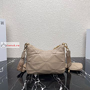 Prada Nappa Shoulder Bag In Leather Beige 24x17x7cm - 3