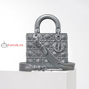 Dior Small Lady Abcdior Bag Diamond Motif Gray M0538 20cm - 6
