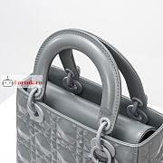 Dior Small Lady Abcdior Bag Diamond Motif Gray M0538 20cm - 4