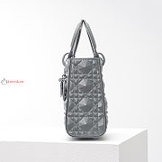 Dior Small Lady Abcdior Bag Diamond Motif Gray M0538 20cm - 2