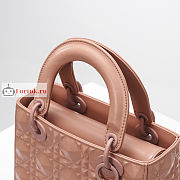 Dior Small Lady Abcdior Bag Diamond Motif Rose Beige M0538 20cm - 4