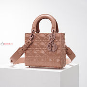 Dior Small Lady Abcdior Bag Diamond Motif Rose Beige M0538 20cm - 2