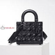 Dior Small Lady Abcdior Bag Diamond Motif Black M0538 20cm - 1