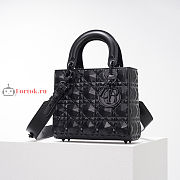 Dior Small Lady Abcdior Bag Diamond Motif Black M0538 20cm - 4