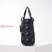 Dior Small Lady Abcdior Bag Diamond Motif Black M0538 20cm - 3