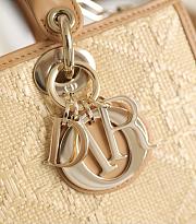 Dior Lady D-Joy Raffia Cannage M0540 26x13.5x5cm - 2