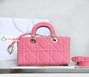 Dior Lady D-Joy Bag Denim Pink M0540 26x13.5x5cm - 6