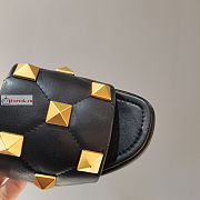 Valentino Roman Stud Slide Sandal Black - 2