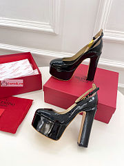 Valentino Tan-Go Patent Leather Platform Pump Black - 3
