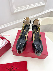 Valentino Tan-Go Patent Leather Platform Pump Black - 6