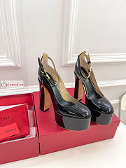 Valentino Tan-Go Patent Leather Platform Pump Black - 2