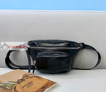 Fendi Bum Bag With Logo Black 28cm