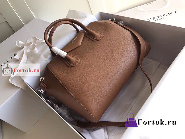 Givenchy Medium Antigona Bag In Grained Leather Tan 34cm - 1
