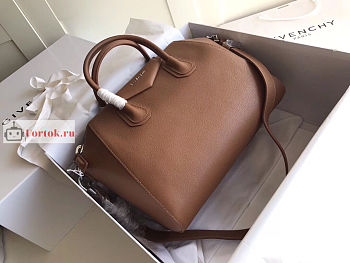 Givenchy Medium Antigona Bag In Grained Leather Tan 34cm