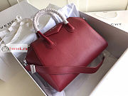 Givenchy Medium Antigona Bag In Grained Leather Burgundy 34cm - 1