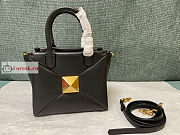 Valentino Small One Stud Nappa Handbag Black 19x16x12cm - 1