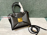 Valentino Small One Stud Nappa Handbag Black 19x16x12cm - 2