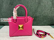 Valentino Small One Stud Nappa Handbag Pink 19x16x12cm - 1