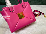 Valentino Small One Stud Nappa Handbag Pink 19x16x12cm - 4