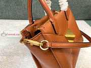 Valentino Small One Stud Nappa Handbag Brown 19x16x12cm - 2