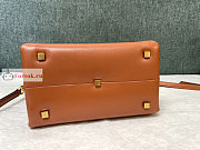 Valentino Small One Stud Nappa Handbag Brown 19x16x12cm - 4