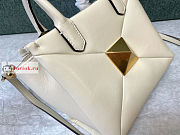 Valentino Small One Stud Nappa Handbag White 19x16x12cm - 2