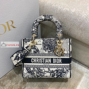Dior Medium Lady D-Lite Bag Zodiac Embroidery M0565 24x20x11cm - 1