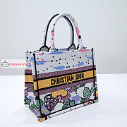 Dior Small Book Tote Ciel de Reve Embroidery M1265 26.5x21x14cm  - 4