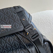 Dior Hit The Road Backpack Diamond Canvas Black 43×51×20cm - 2