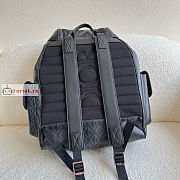 Dior Hit The Road Backpack Diamond Canvas Black 43×51×20cm - 5