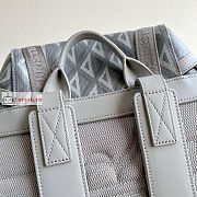 Dior Hit The Road Backpack Diamond Canvas Gray 43×51×20cm - 5