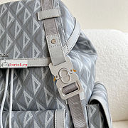 Dior Hit The Road Backpack Diamond Canvas Gray 43×51×20cm - 4