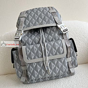 Dior Hit The Road Backpack Diamond Canvas Gray 43×51×20cm - 2