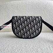 Dior Gallop Messenger Bag Oblique Jacquard Beige/Black 1ADPO 20.5×16×5cm - 6