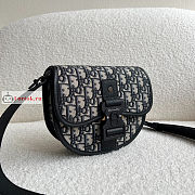 Dior Gallop Messenger Bag Oblique Jacquard Beige/Black 1ADPO 20.5×16×5cm - 5