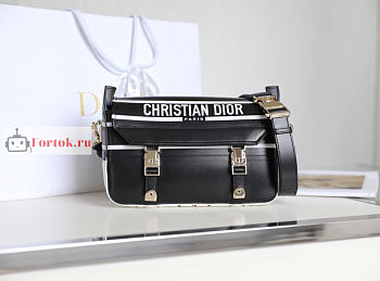 Dior Small Diorcamp Bag In Smooth Leather Black M1243 23x15x8cm