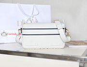 Dior Small Diorcamp Bag In Smooth Leather White M1243 23x15x8cm - 6