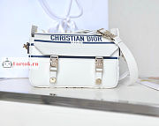 Dior Small Diorcamp Bag In Smooth Leather White M1243 23x15x8cm - 2