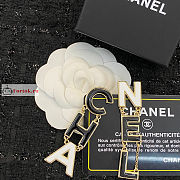 Chanel CHA-NEL Drop Earrings Black/White Gold Metal - 4