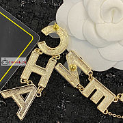 Chanel CHA-NEL Drop Earrings Black/White Gold Metal - 2