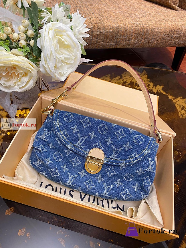 Louis Vuitton Pleaty Denim Bag M95050 26x15x9cm - 1