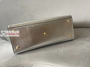 Fendi Medium Roma Sunshine Tote Leather Silver 35x31x17cm - 3